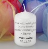 10  x small Baby Loss memorial candles 'Hold in our hearts'