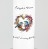 Personalised Unity Candle featuring love birds