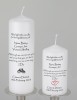 Wedding Absence candle '' In Loving memory with names'' choice of rings or entwined hearts