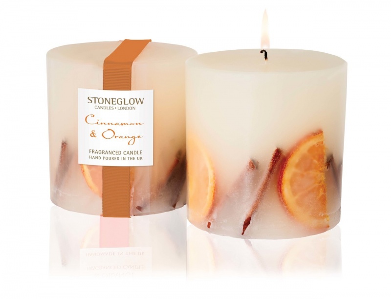 Cinnamon & Orange solid Scented Candle Justcandles.co.uk