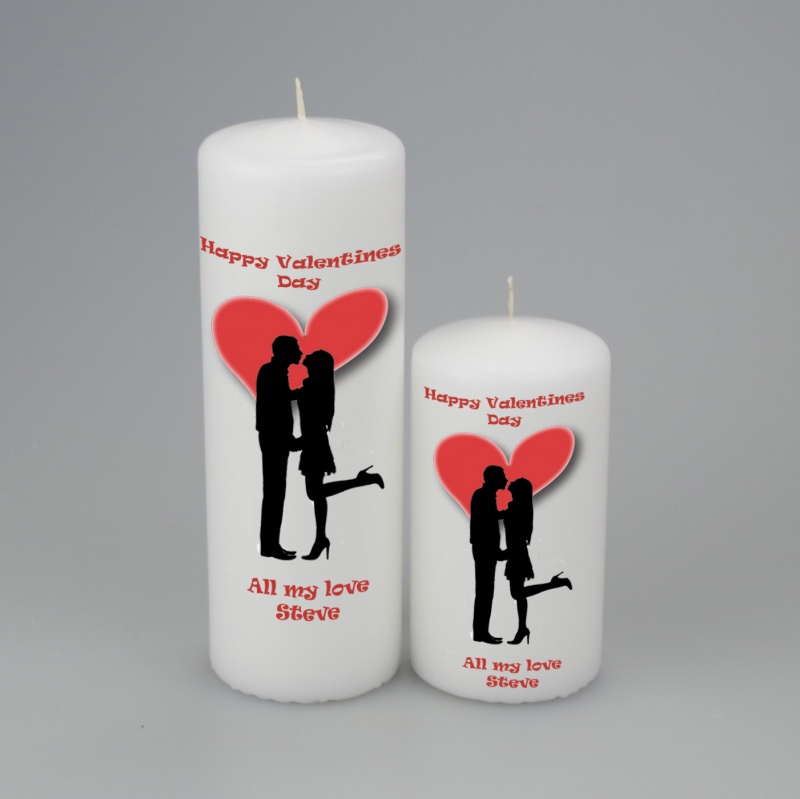 Personalised Valentines with silhouette couple