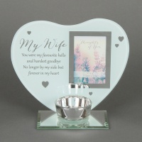 'My Wife' Memorial Tealight holder and photo frame