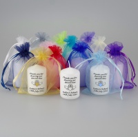 10 x Personalised mini Favour candle with the Claddagh Symbol