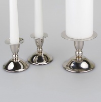 Unity Candle Holders with a plain turned finish set of 3