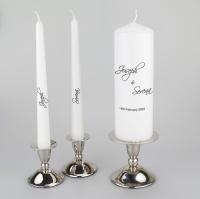 Personalised Unity Candle with calligraphy style font