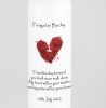 Personalised Unity Candle with a beautiful abstract heart