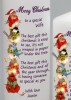 Personalised Merry Christmas Candle with tower of festive birds