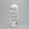 A beautiful Memorial candle with Butterflies - Choice of Colours