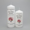 A beautiful  personalised memorial candle - two sizes available