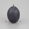 Egg shaped glittery Granite black candle