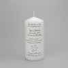 Wedding Absence candle with Names, Silver Dove and 'Here in Spirit' Verse