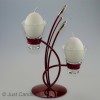 Two cup wave design egg / ball candle holder