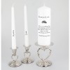 Personalised Unity candle with gold or silver entwined Rings