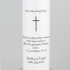 Personalised Unity Candle featuring a simple Cross