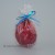Egg shaped glittery Ruby red candle