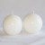 A pair of 70mm Ball Candles White