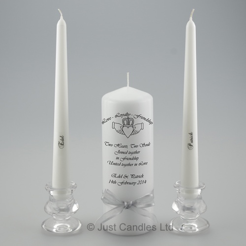 Personalised Claddagh wedding Unity Candle