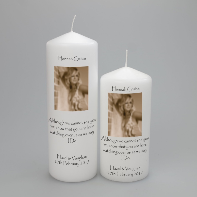 Wedding Absence candle with Picture