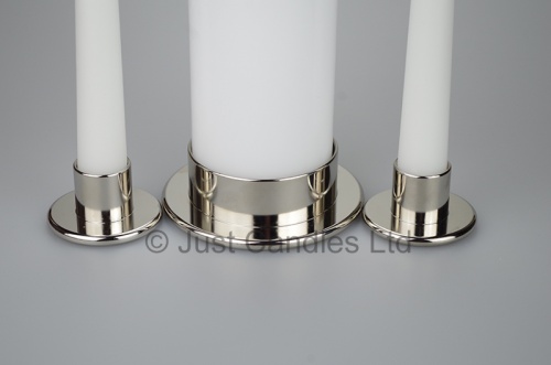 High quality Unity candle holder  with bright Nickel finish