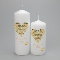 A personalised Christmas Memorial ''save a seat'' with gold heart