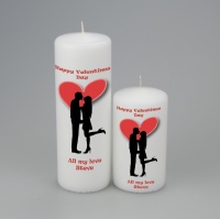 Personalised Valentines with silhouette couple