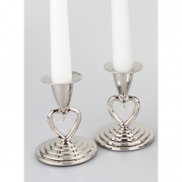 Candle stick Holder with a single heart stem